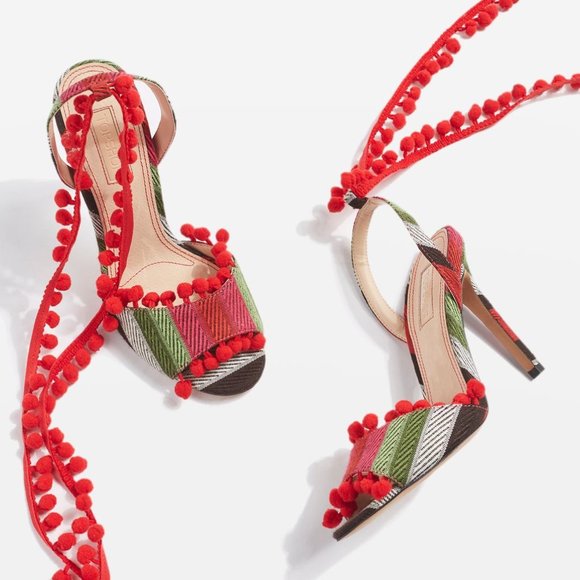 Topshop Shoes - Topshop ROM Pom Pom Sandals